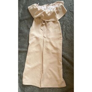 Strapless Babaton Linen feel Belted Romper